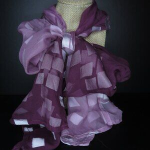 Purple Handmade Silk Scarf